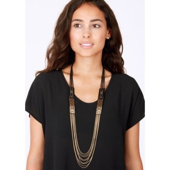 Stella & Dot Jasper Ombré  Beaded Long Necklace NWT - Picture 3 of 6